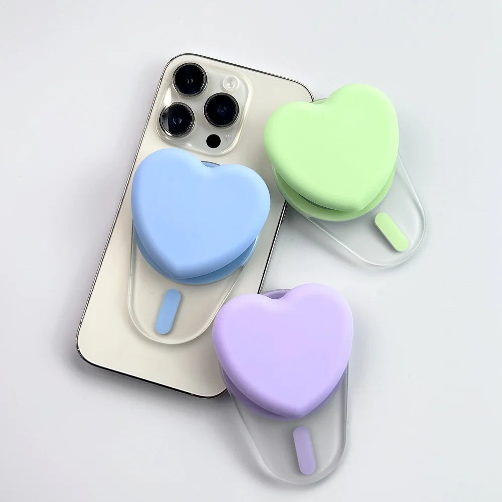 MagSafe Silicone Heart Oval GripTok Phone Finger Grip Holder for Magnetic Support