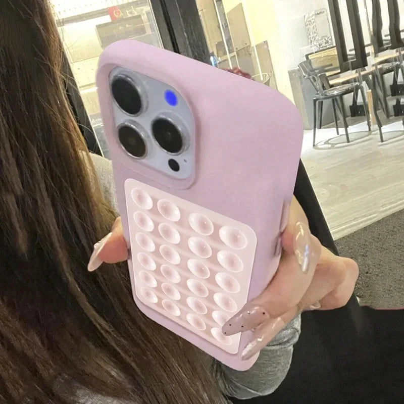 3D Suction Cup Shockproof Case for iPhone 16/15/14 Pro Max & Plus Models