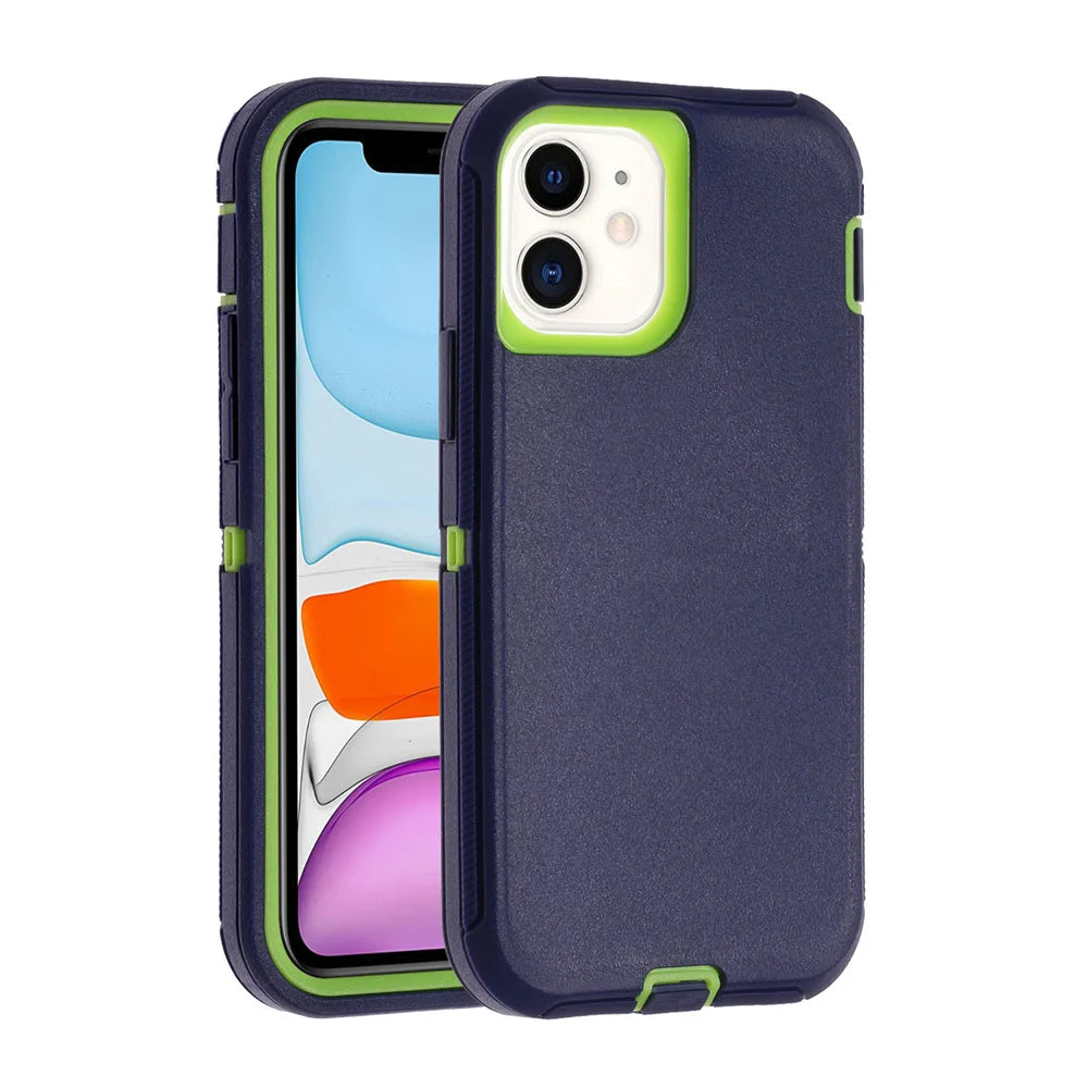 3-in-1 Heavy Duty Armor Case for iPhone 16/15/Plus/Pro Max/Mini