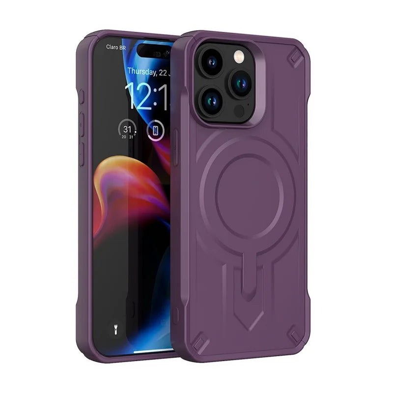Silicone Fiber Multilayer Case for iPhone 11–16 Pro Max – MagSafe & Shockproof
