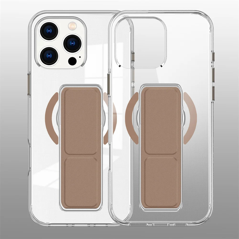 Luxury Folding Wristband Stand Magnetic Case for iPhone 12-16 Pro Max