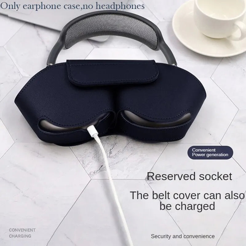 Leather Protective Case for AirPods Max – Handheld Wireless Headphone Bag