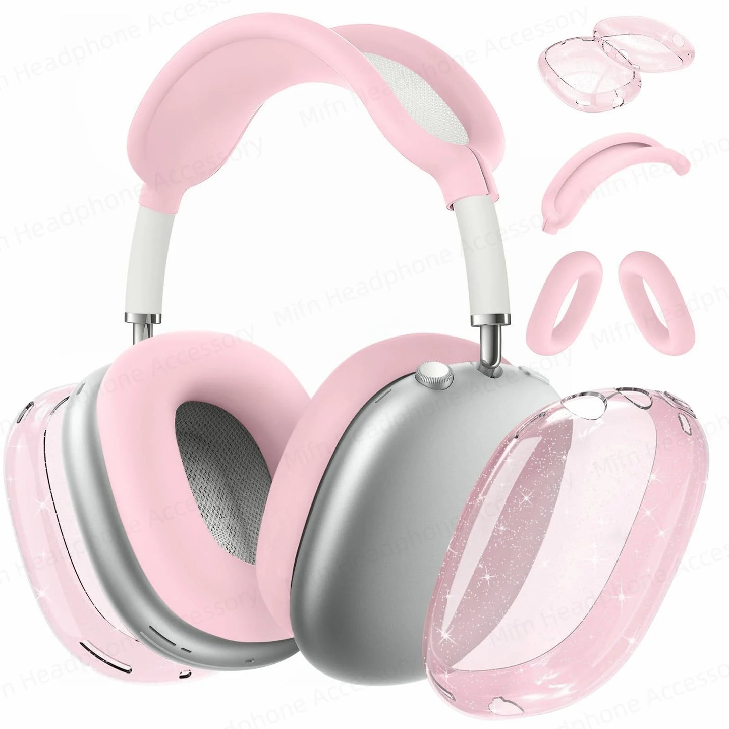 3D Transparent Glitter Case for AirPods Max – Shock & Dust Protection
