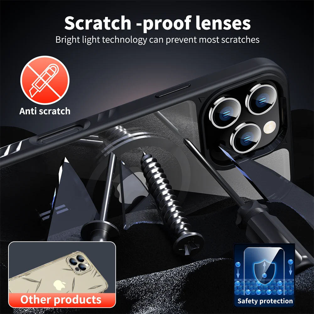 Clear Acrylic Magsafe Case for iPhone 15/14/16 Pro Max