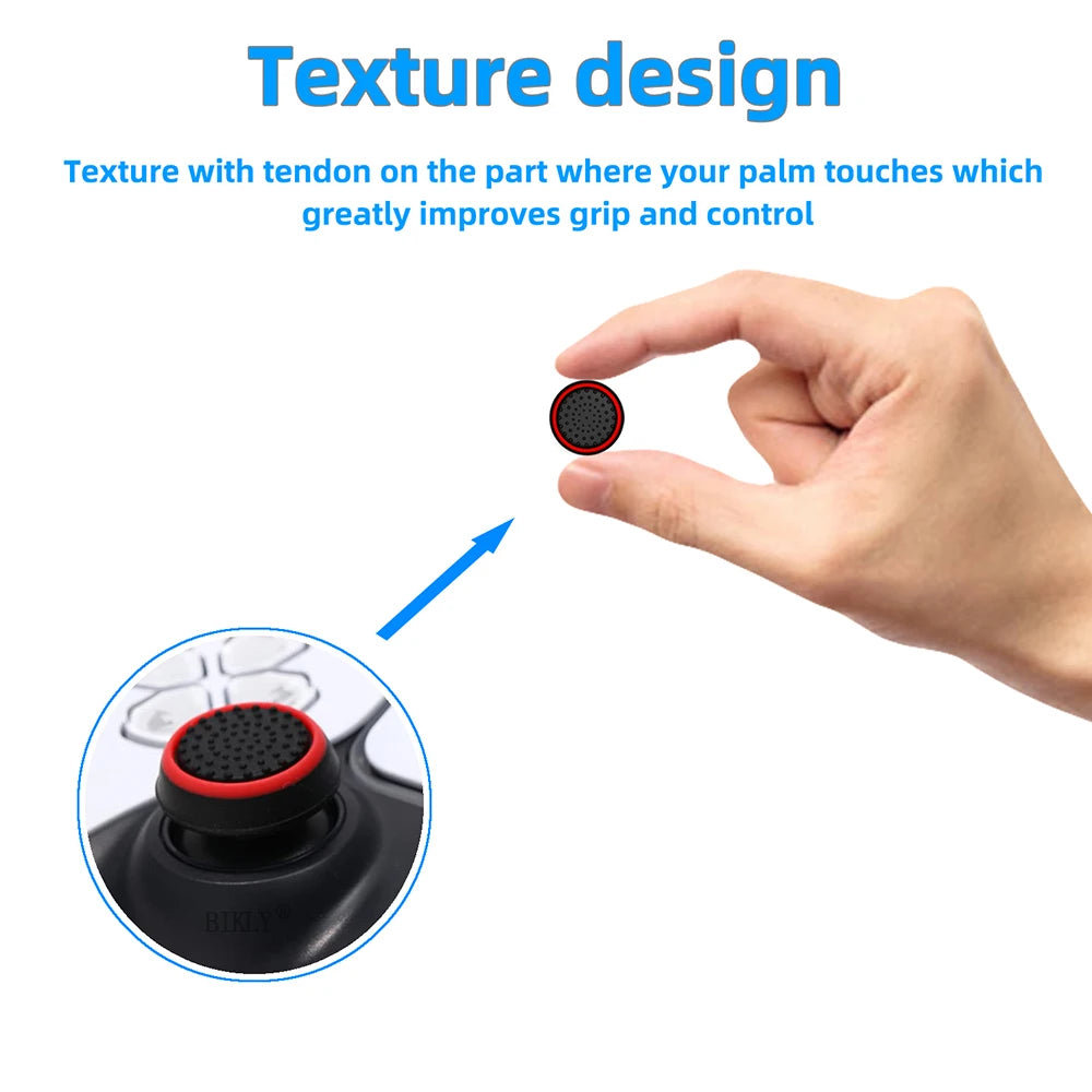 4PCS Luminous Joystick Thumb Grips for PS5/PS4/Xbox/Switch Pro Controllers