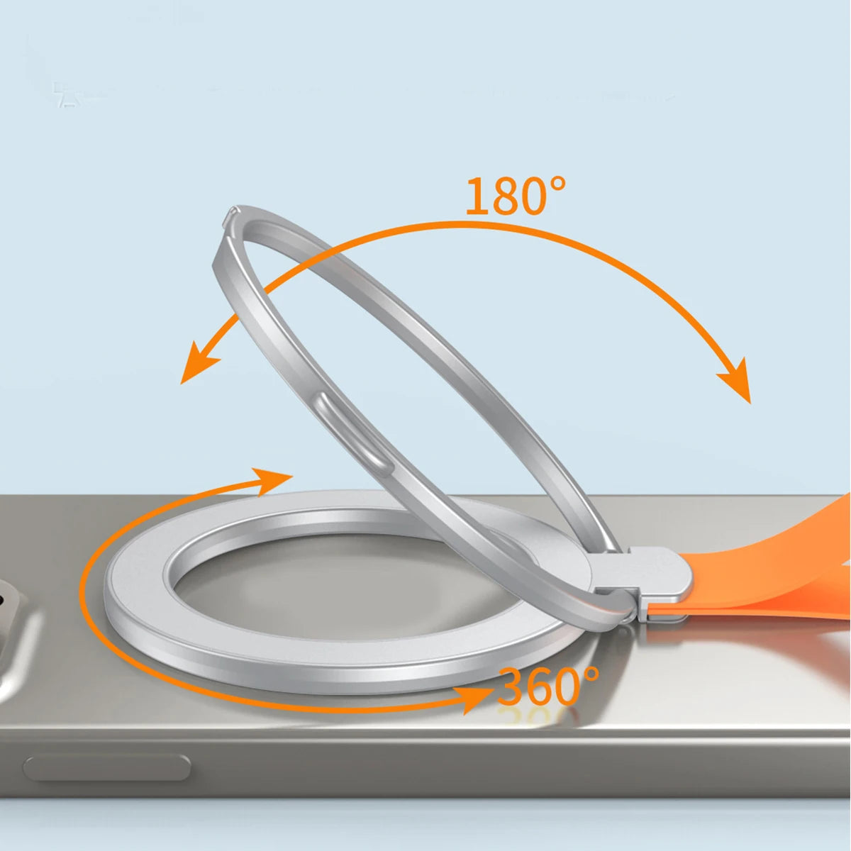 MagSafe 360° Rotating Foldable Metal Ring Holder with Strong Magnetic Grip