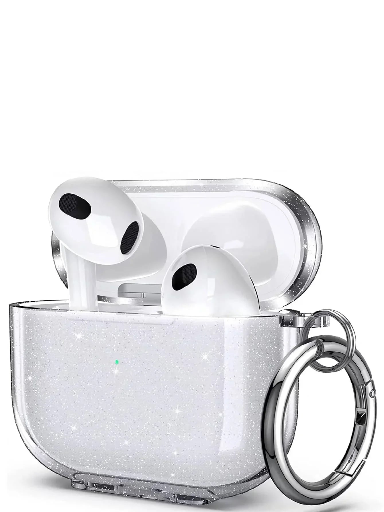 Clear Glitter Case for AirPods 1–4 & Pro 2 with Cleaning Kit