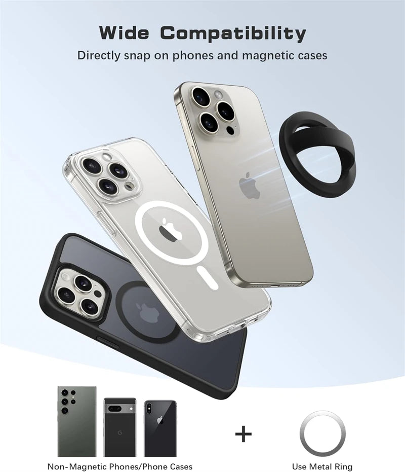 MagSafe Silicone Finger Strap Holder for iPhone 16 – Magnetic Loop Grip