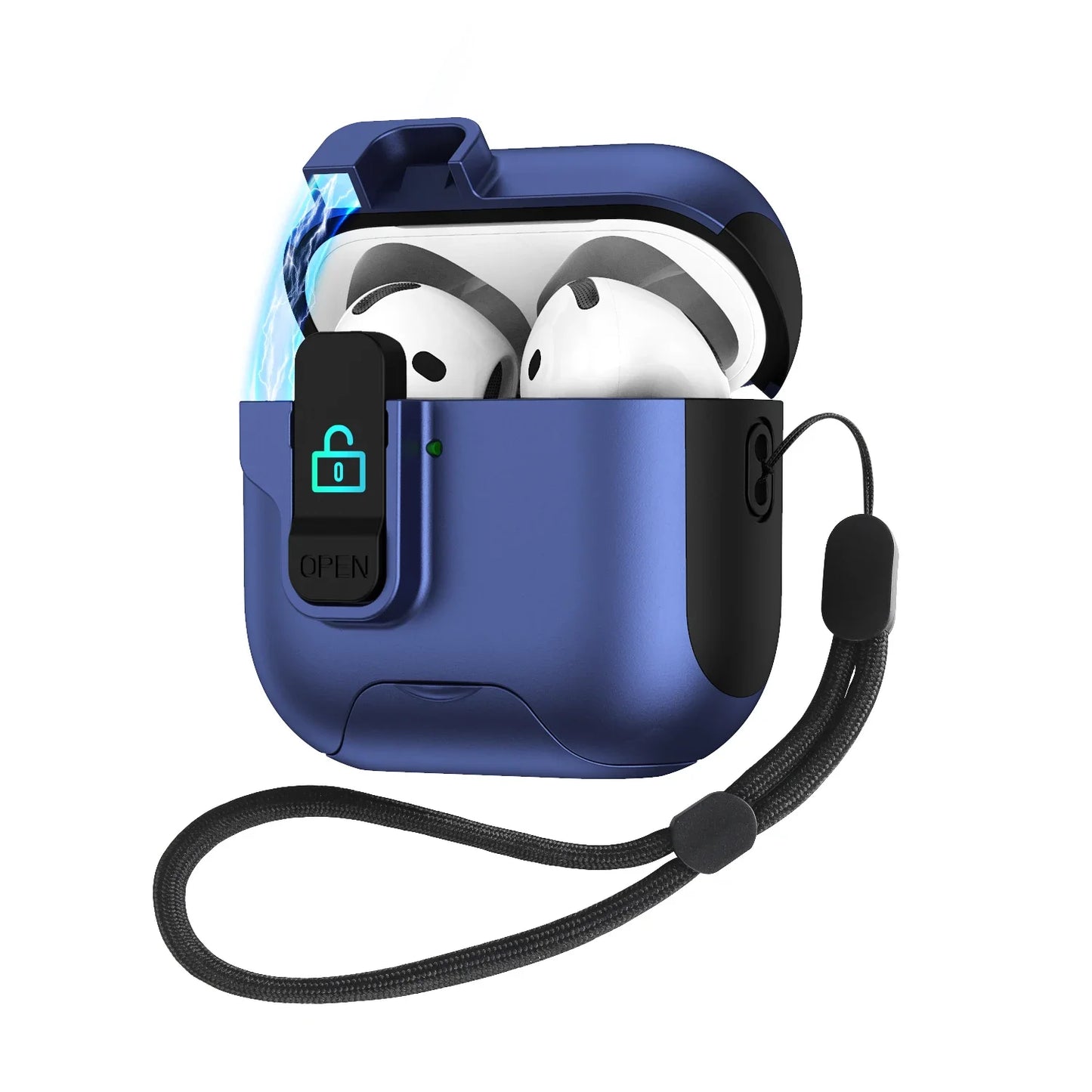 Magnetic Latch Case with Lanyard for iPhone 4/3/2/1 Pro & Wireless Earphones