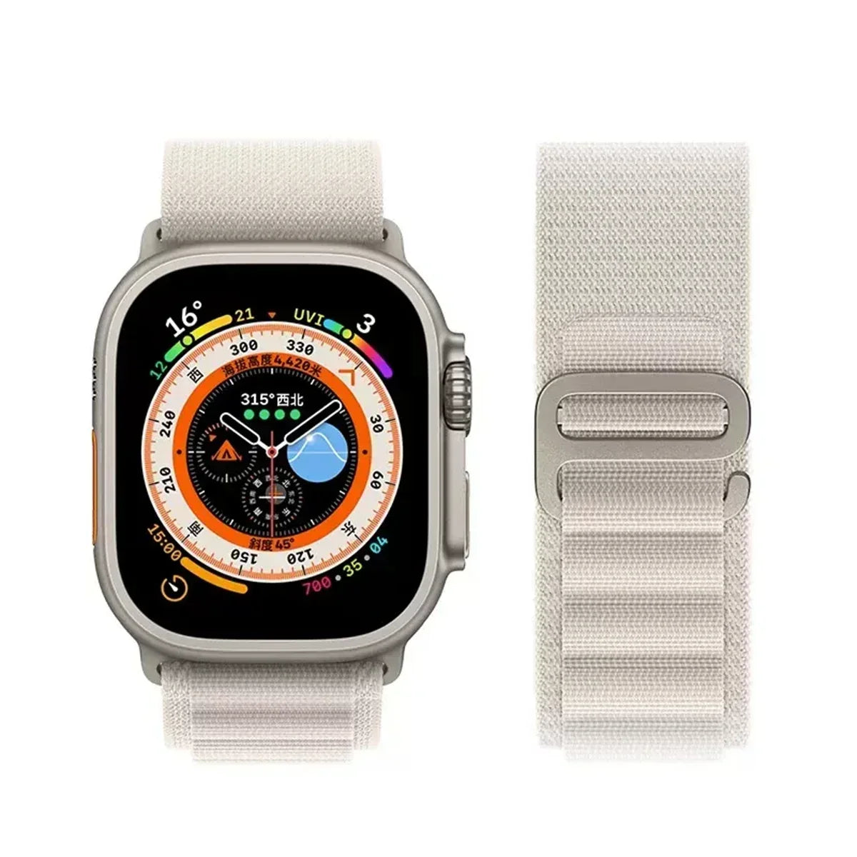 Alpine Nylon Strap for Apple Watch Bands 38-49mm - Ultra 2 Series 9 SE