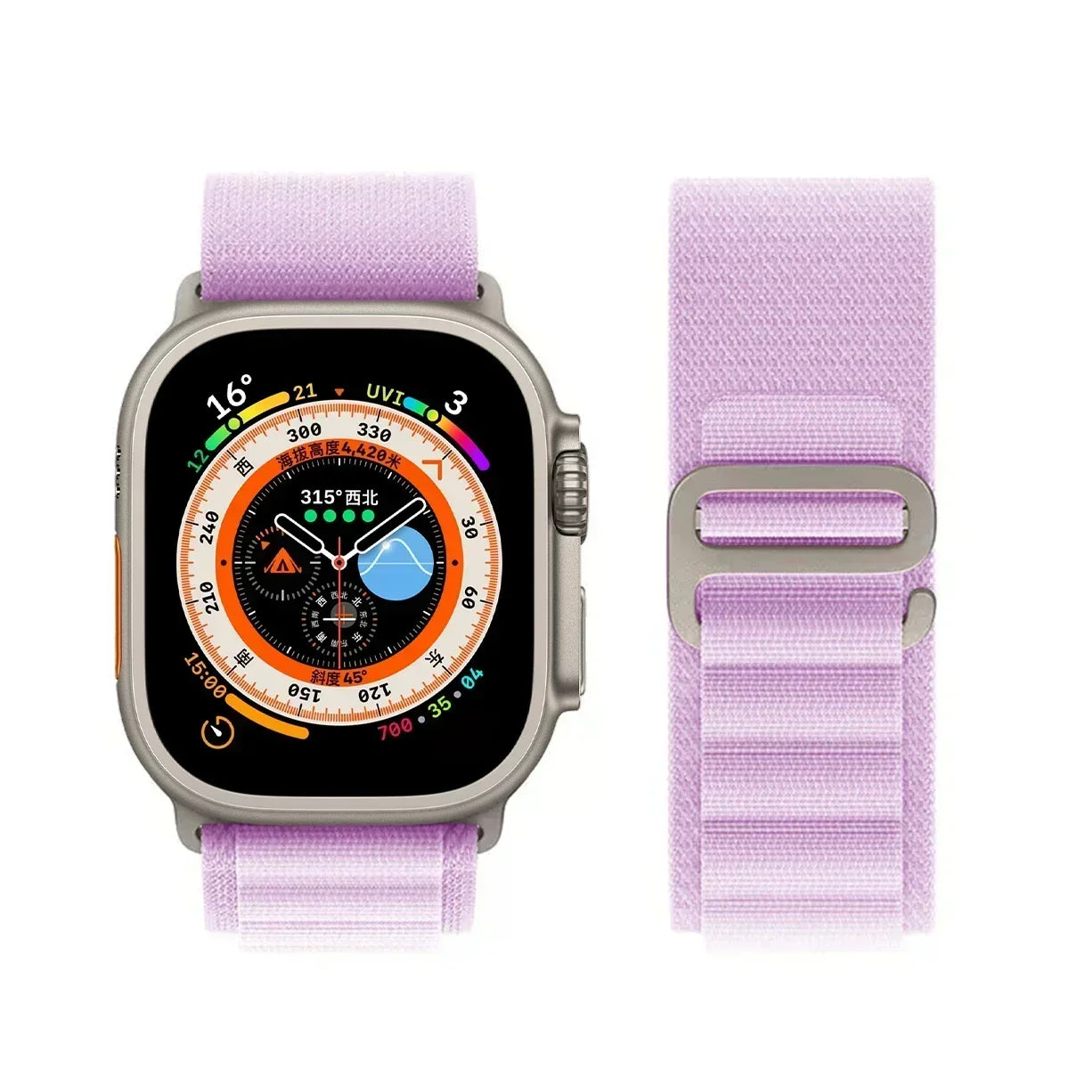 Alpine Nylon Strap for Apple Watch Bands 38-49mm - Ultra 2 Series 9 SE