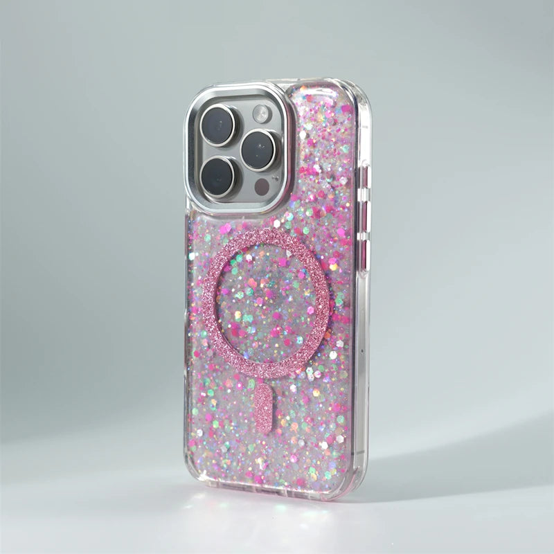 Glitter MagSafe Shockproof Case for iPhone 12/13/14 Pro & Pro Max