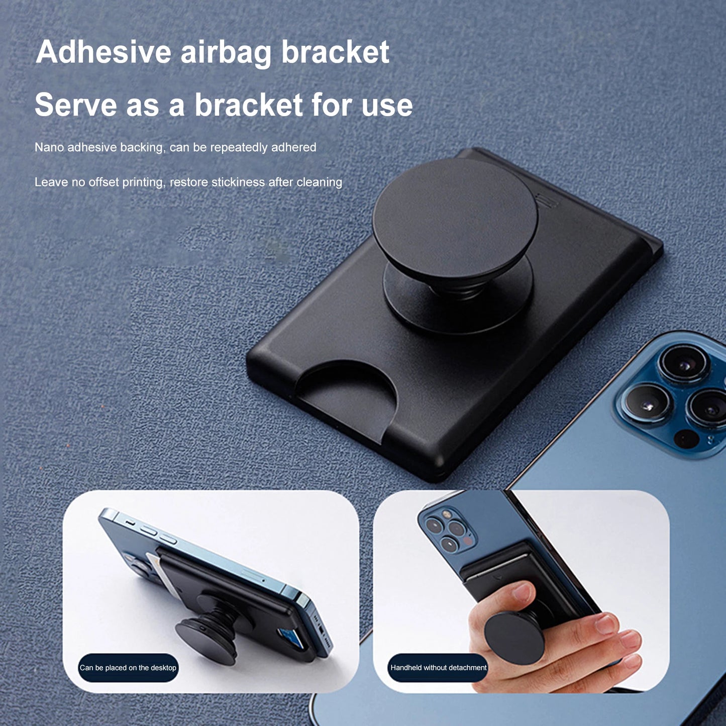 Magnetic Card Holder with Grip & Stand for MagSafe iPhone 14 15 Wallet Case
