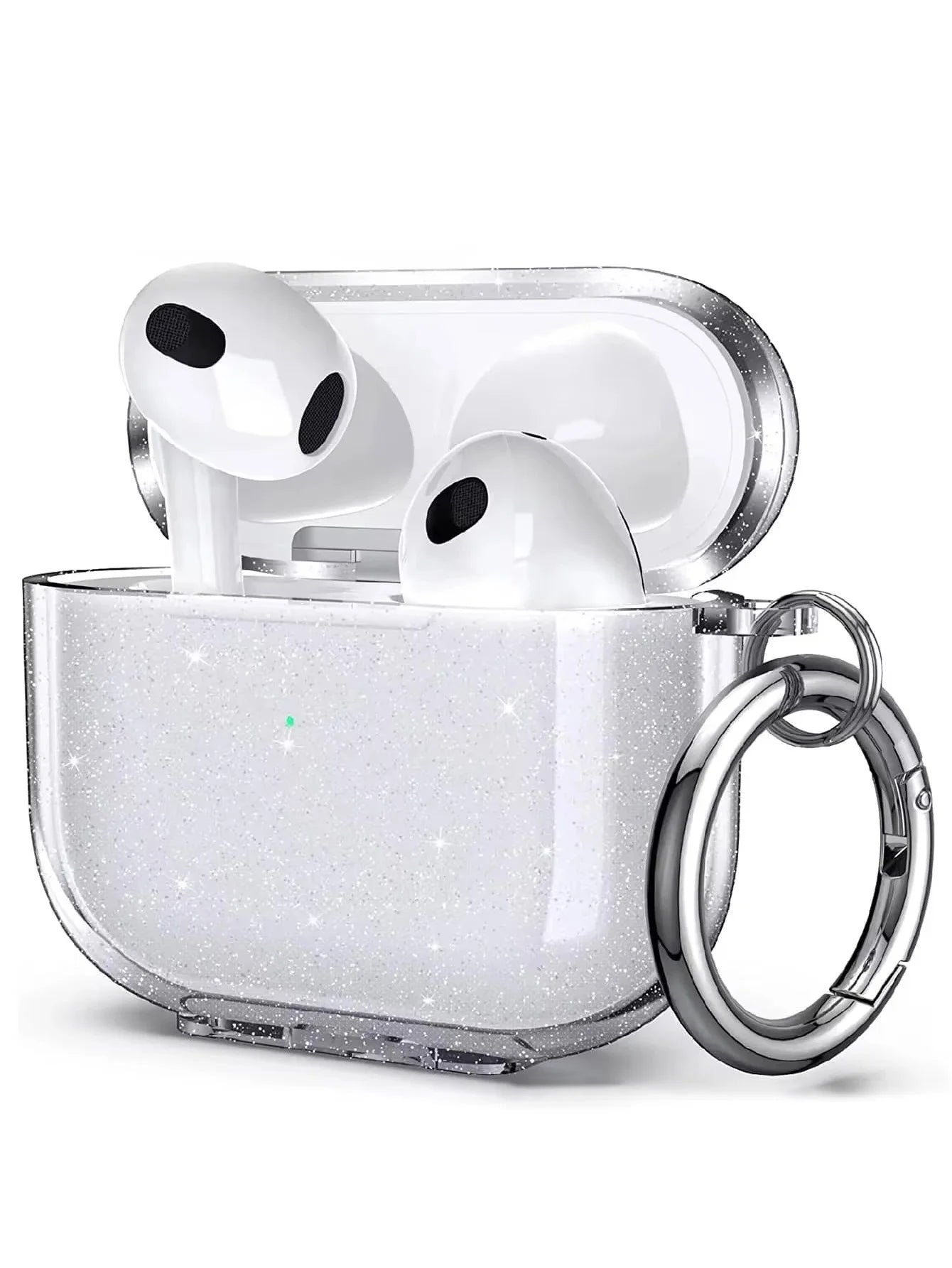 Clear Glitter Case for AirPods 1–4 & Pro 2 with Cleaning Kit