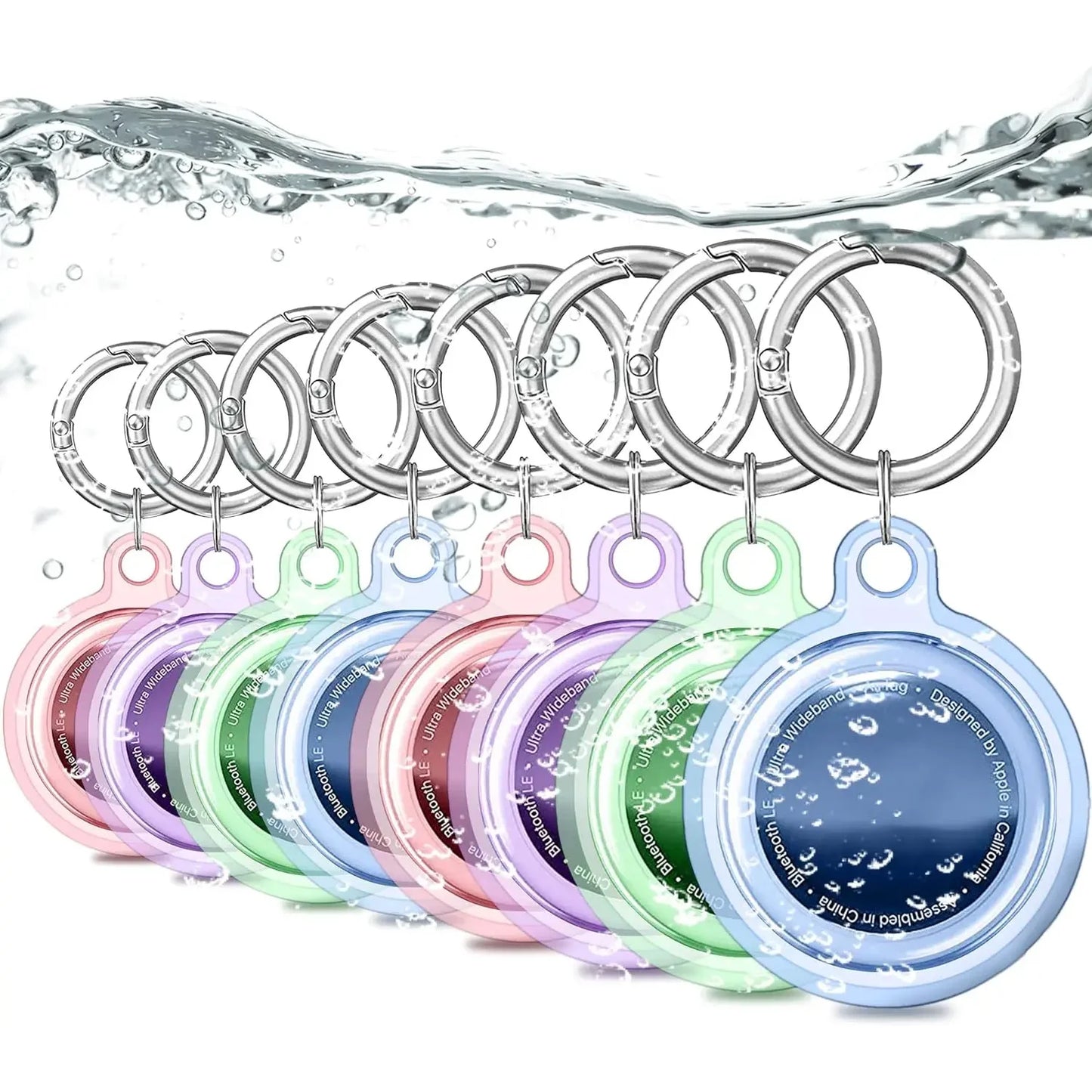 4/8/6 Pack Waterproof AirTag Keychain Case for Pet Collars & Key Rings