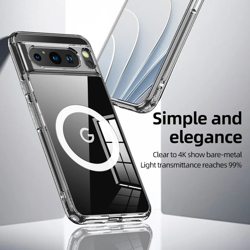 2025 Magnetic Matte Case for Pixel 9 Pro 8 7A 8A 7 Wireless Charging