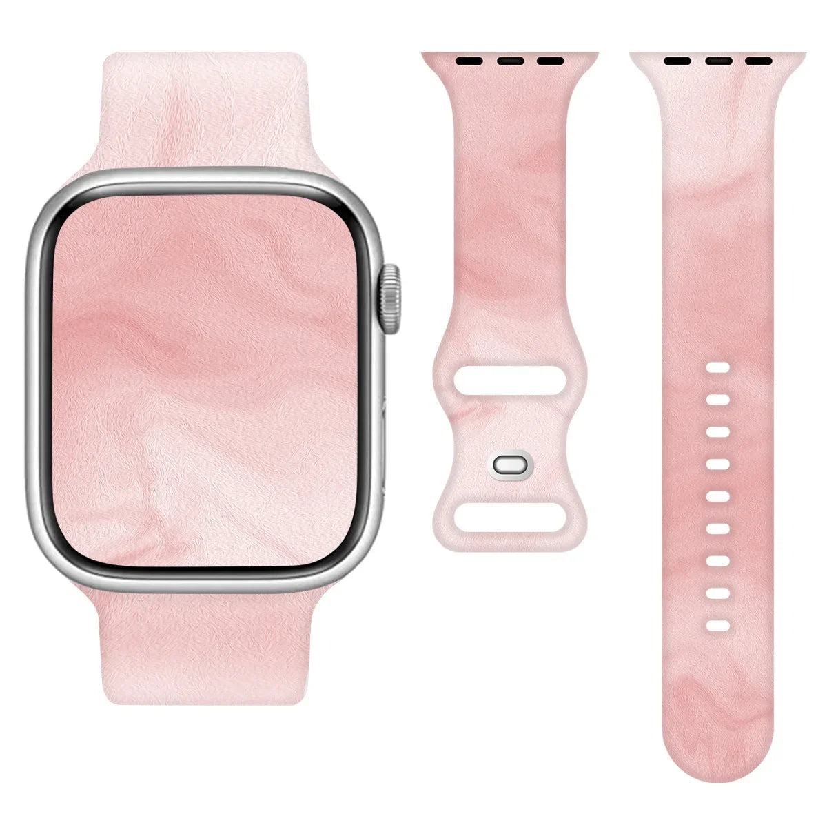 Aurora Silicone Strap for Apple Watch Ultra 49mm & Series 10–5, Sizes 46–38mm