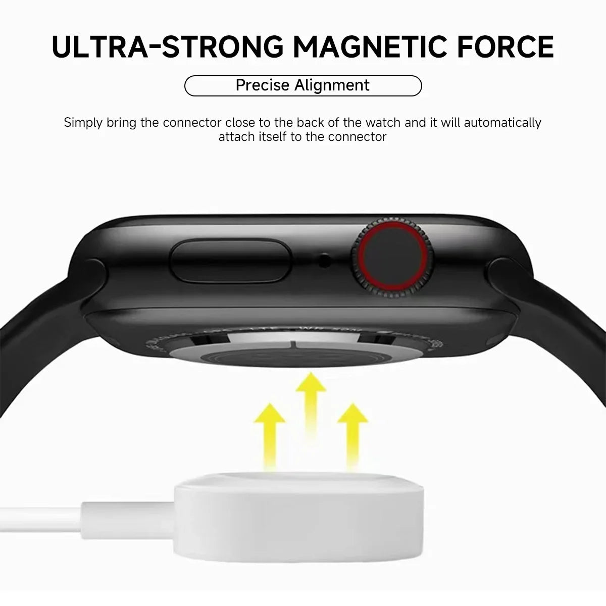 Magnetic USB-A Fast Charger for Apple Watch Series 9–2, SE, Ultra