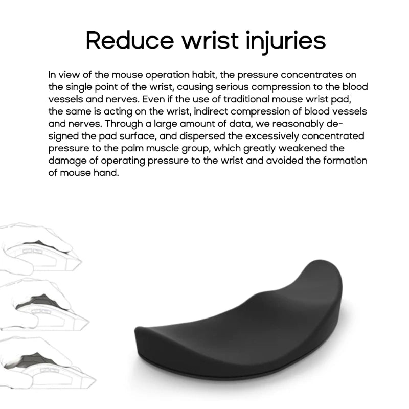 Silicone Mouse Wrist Rest Pad – Soft Ergonomic Support for Office & Gaming