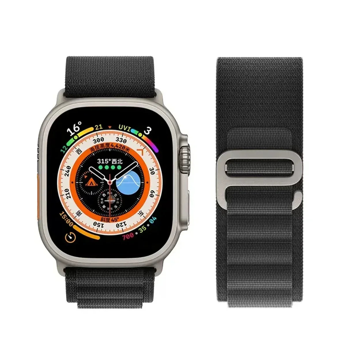 Alpine Nylon Strap for Apple Watch Bands 38-49mm - Ultra 2 Series 9 SE