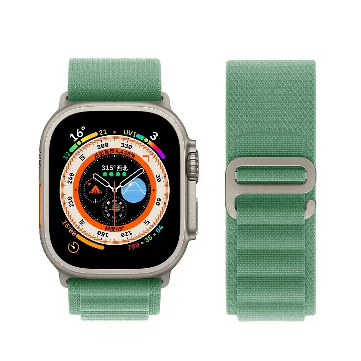Alpine Nylon Strap for Apple Watch Bands 38-49mm - Ultra 2 Series 9 SE