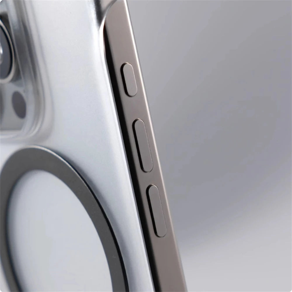 Ultra-Thin Frameless MagSafe Matte Case for iPhone 12β16 Pro Max