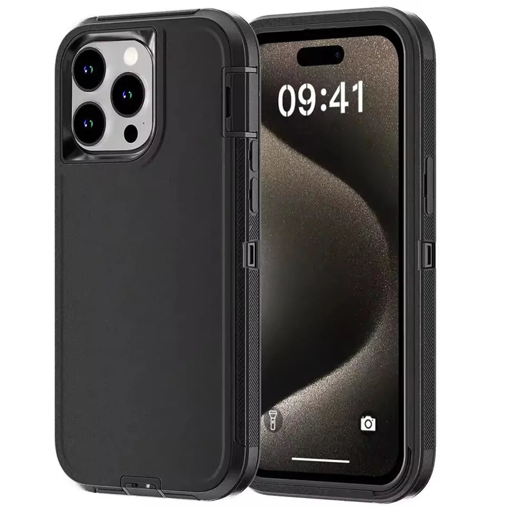 3-in-1 Heavy Duty Armor Case for iPhone 16/15/Plus/Pro Max/Mini