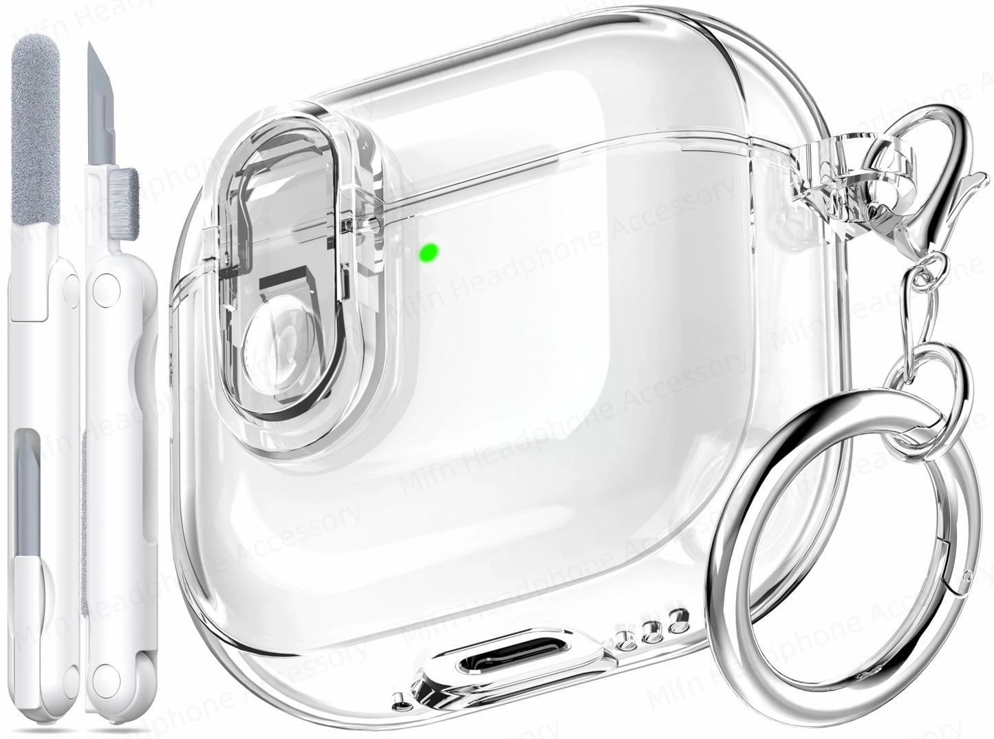 Electroplated Transparent Case for AirPods 4 – Shockproof Protective Cover