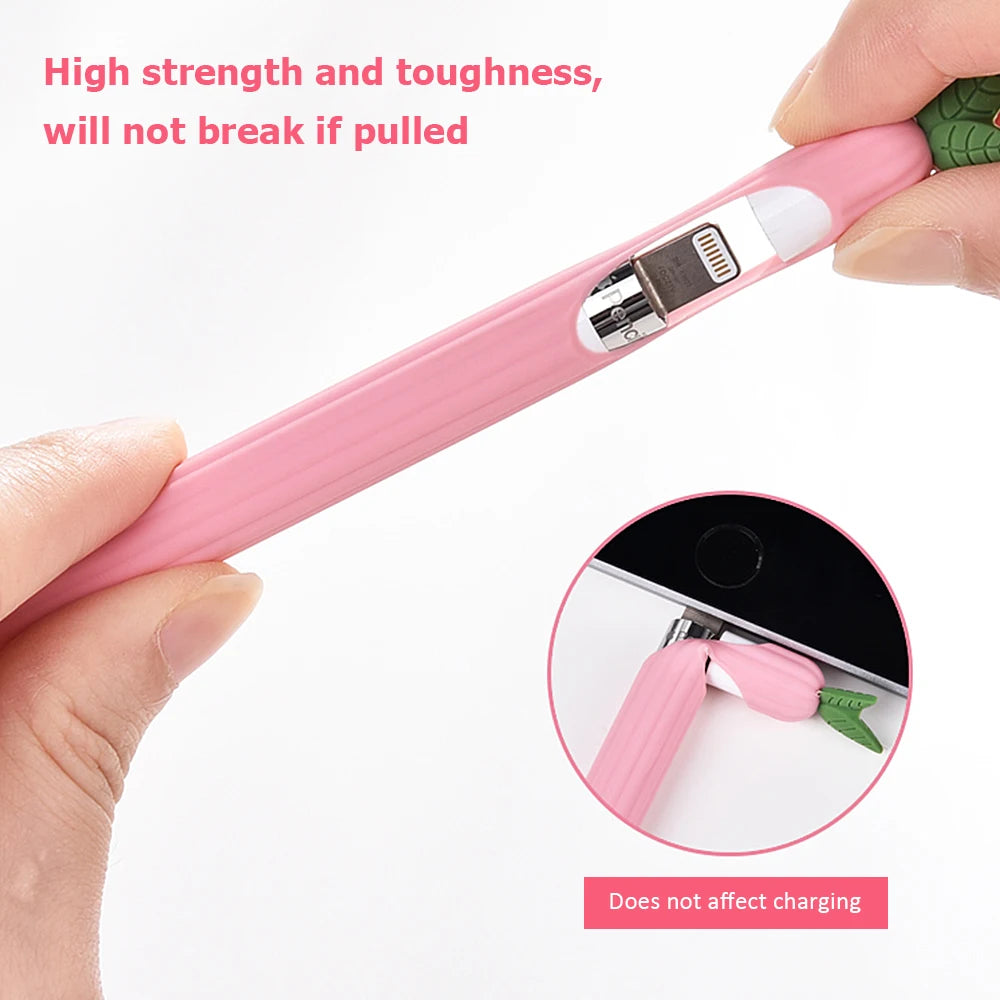Cute Vegetable Silicone Case for Apple Pencil 1st & 2nd Gen Protective Sleeve