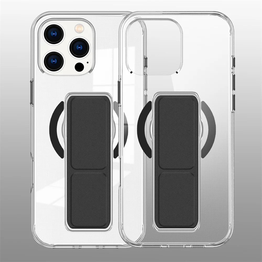 Luxury Folding Wristband Stand Magnetic Case for iPhone 12-16 Pro Max