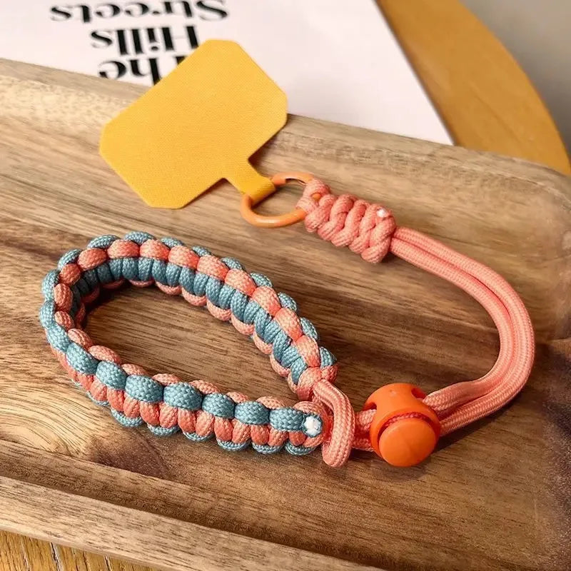 Handwoven Adjustable Phone Lanyard Strap β Anti-Drop Outdoor Wrist Rope