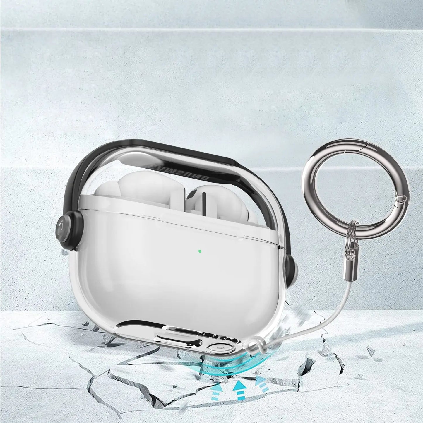 Shockproof Transparent Case with Lanyard for Galaxy Buds 3 Pro – Clear Cover