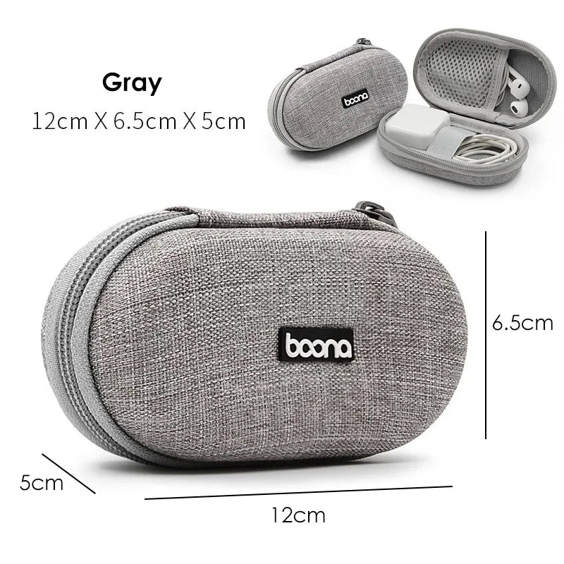 Mini Hard Shell Storage Case for Earphones, Chargers & USB Drives