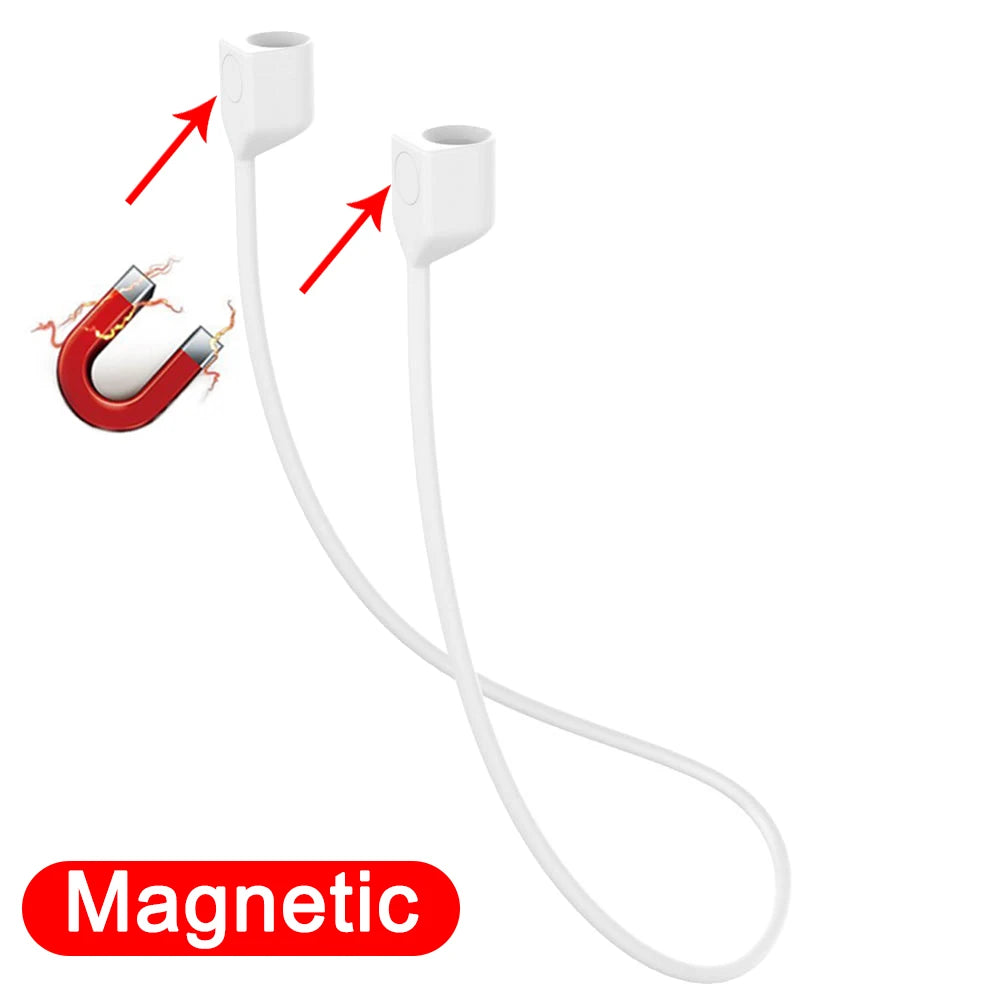 Soft Silicone Magnetic Anti-Lost Strap for AirPods Pro 1 2 3 Earphones