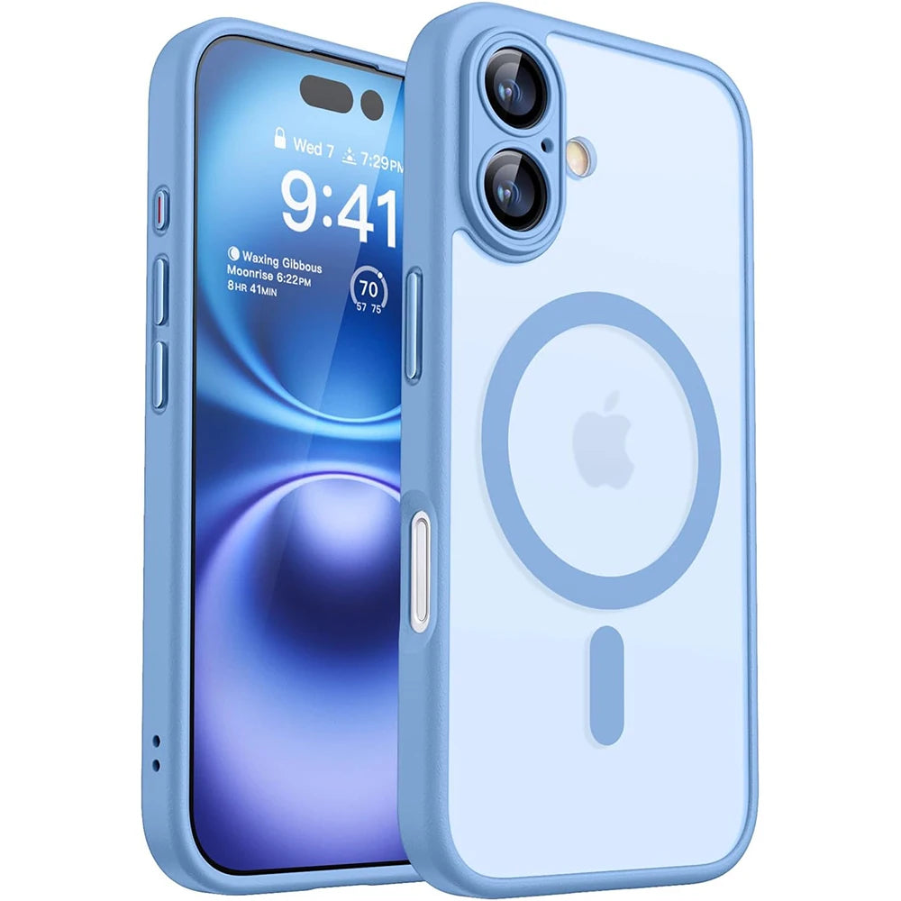 Magnetic Matte Armor Shockproof Case for iPhone 13 14 Pro Max MagSafe