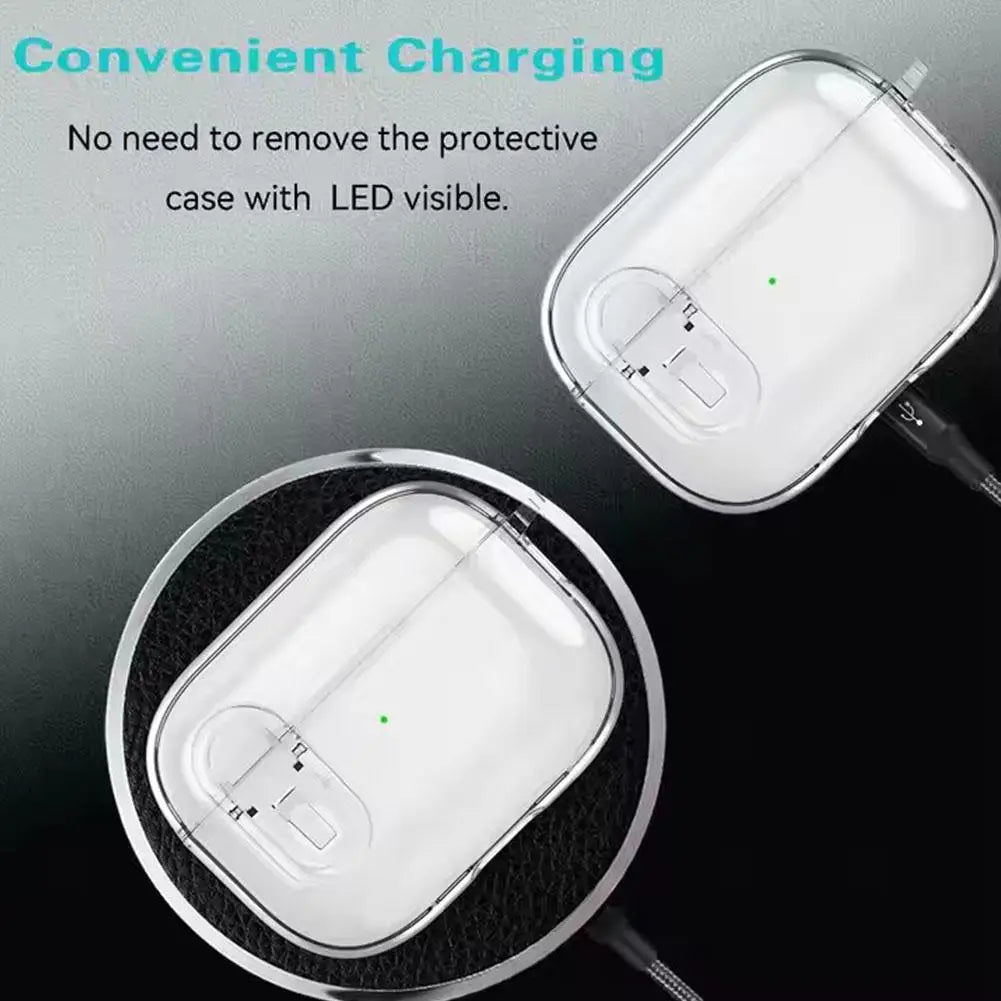 Transparent TPU Protective Case with Lock for AirPods 4 (2024)