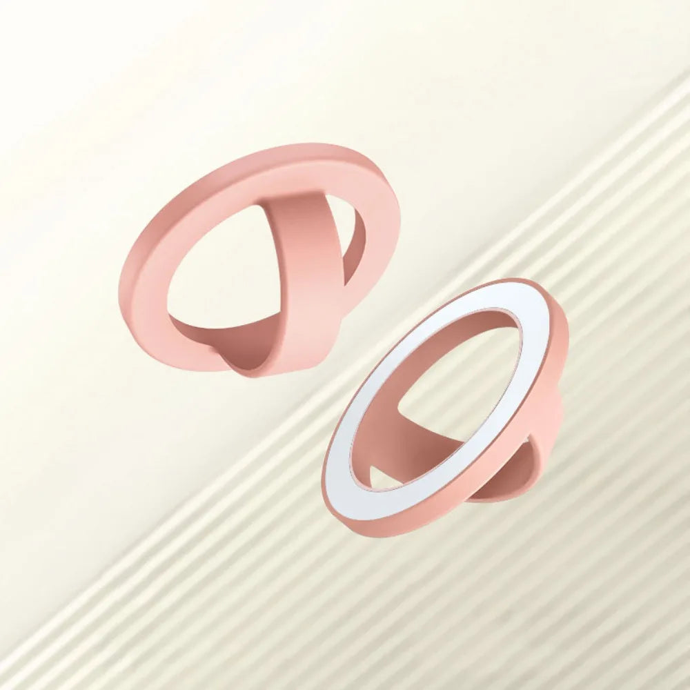 MagSafe Silicone Magnetic Finger Ring Holder with Metal Plate for Phone Grip