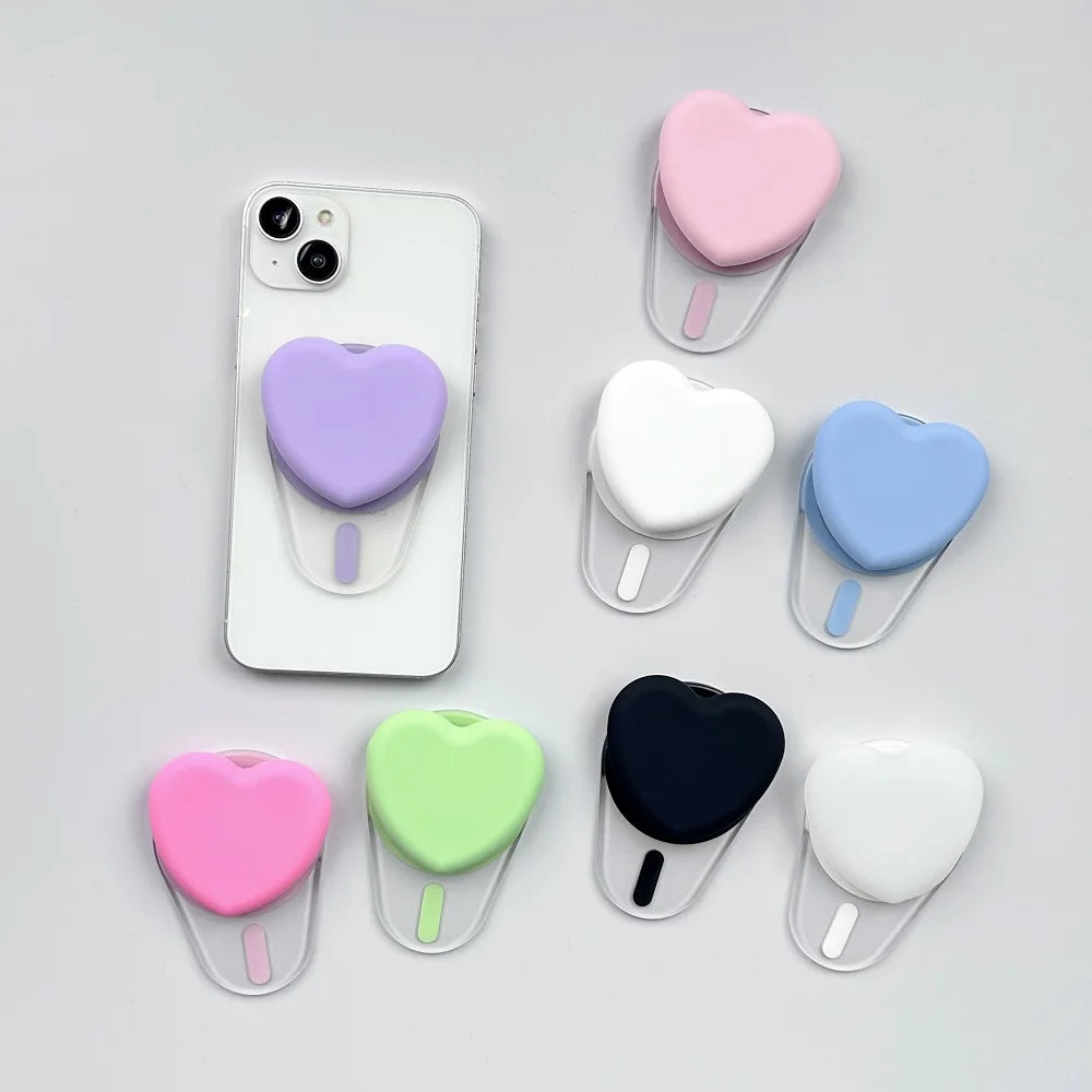 MagSafe Silicone Heart Oval GripTok Phone Finger Grip Holder for Magnetic Support