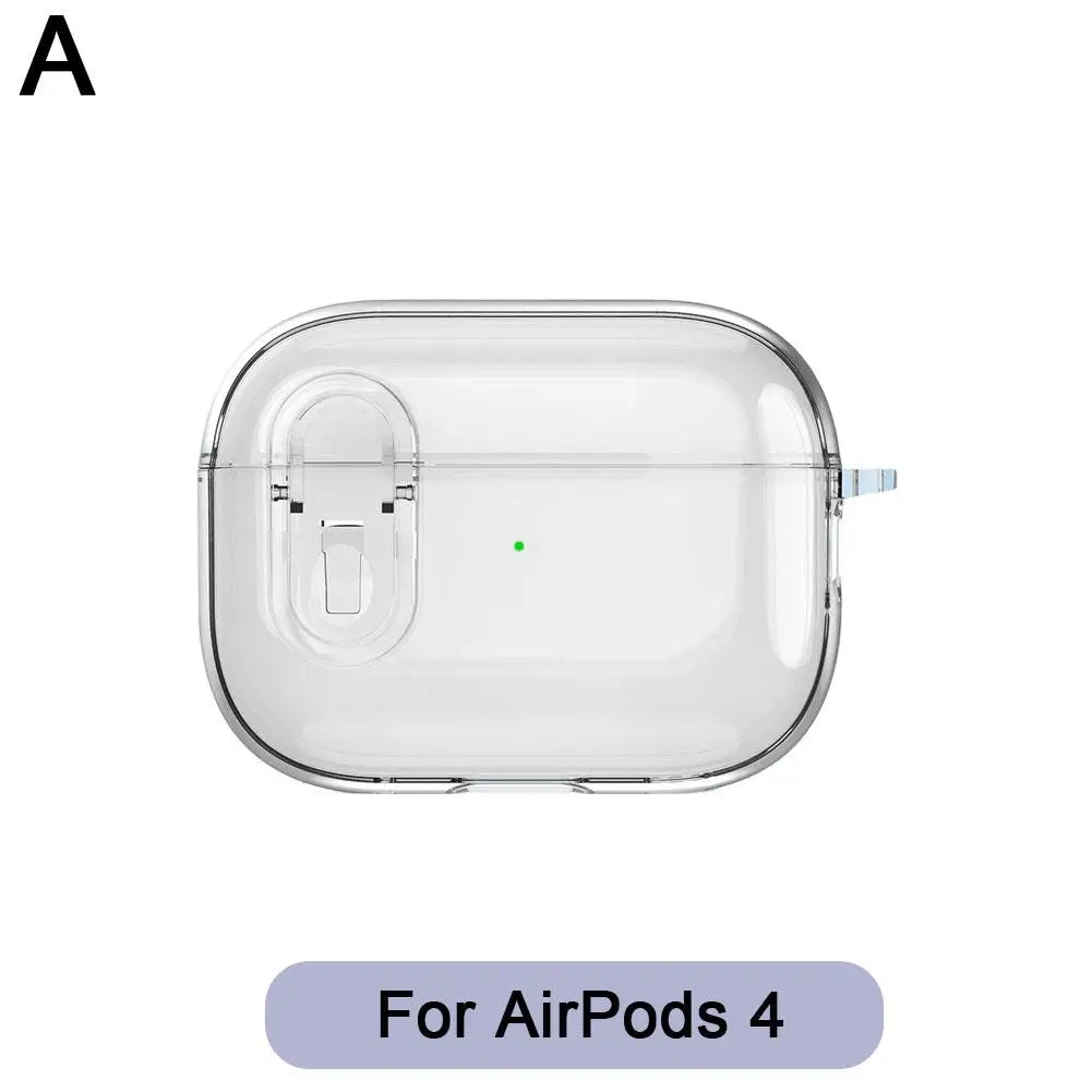 Transparent TPU Protective Case with Lock for AirPods 4 (2024)