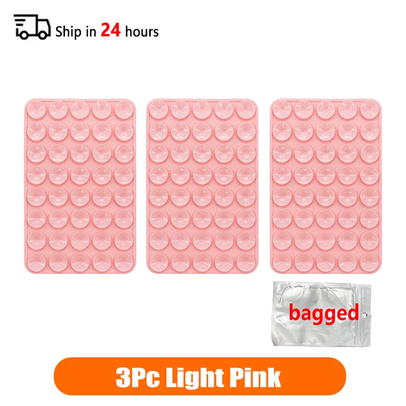 3Pcs Double-Sided Silicone Suction Cup Phone Stand for Hands-Free Selfies & Videos