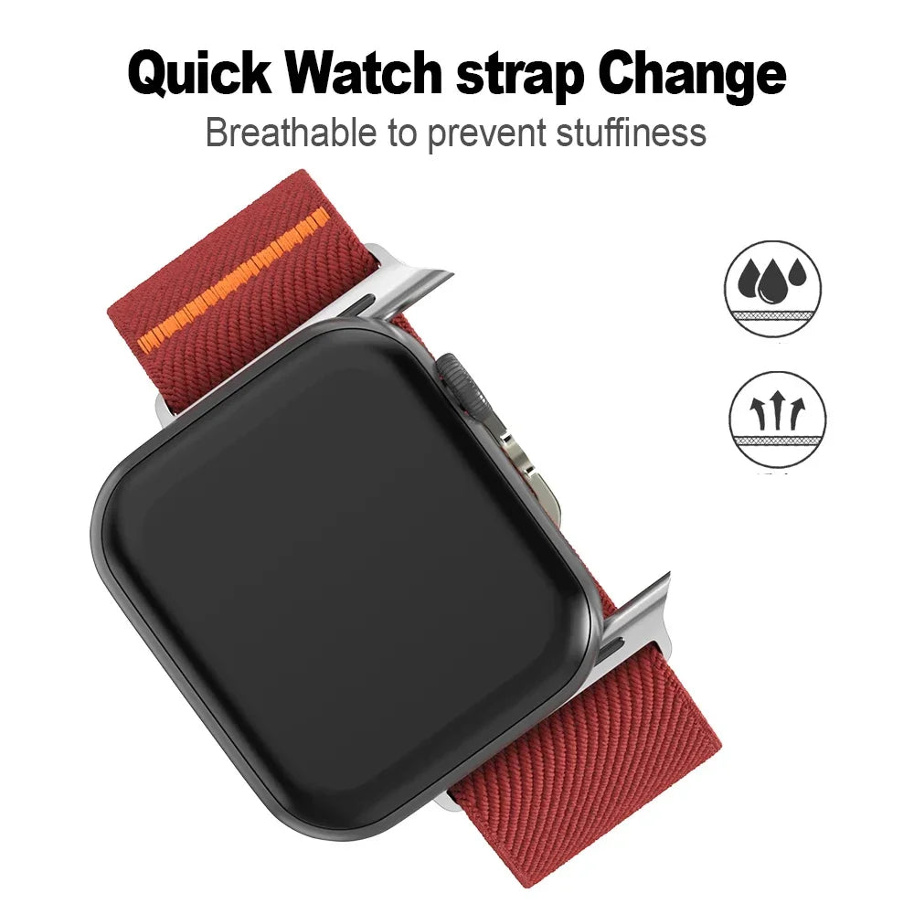 Elastic Nylon Band for Apple Watch Ultra 2 & Series 10β5, 49β41mm