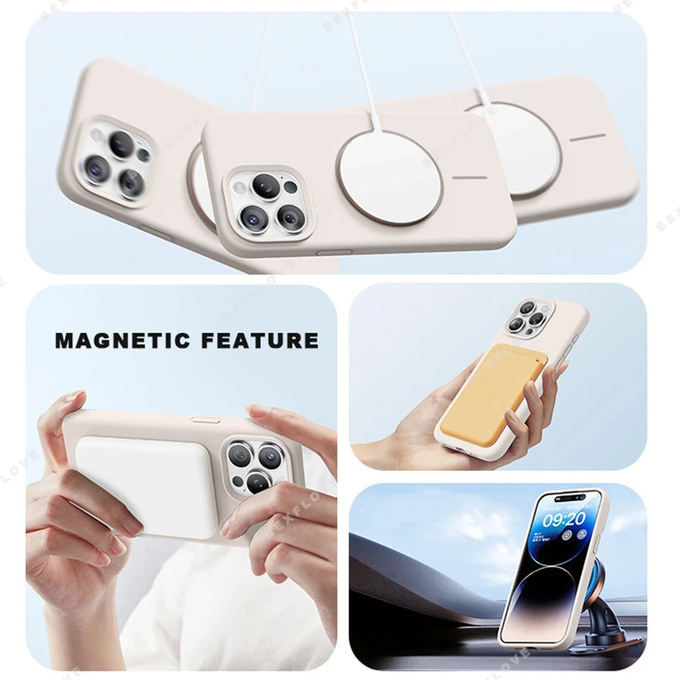 MagSafe Liquid Silicone Case with Lanyard for iPhone 14 Series