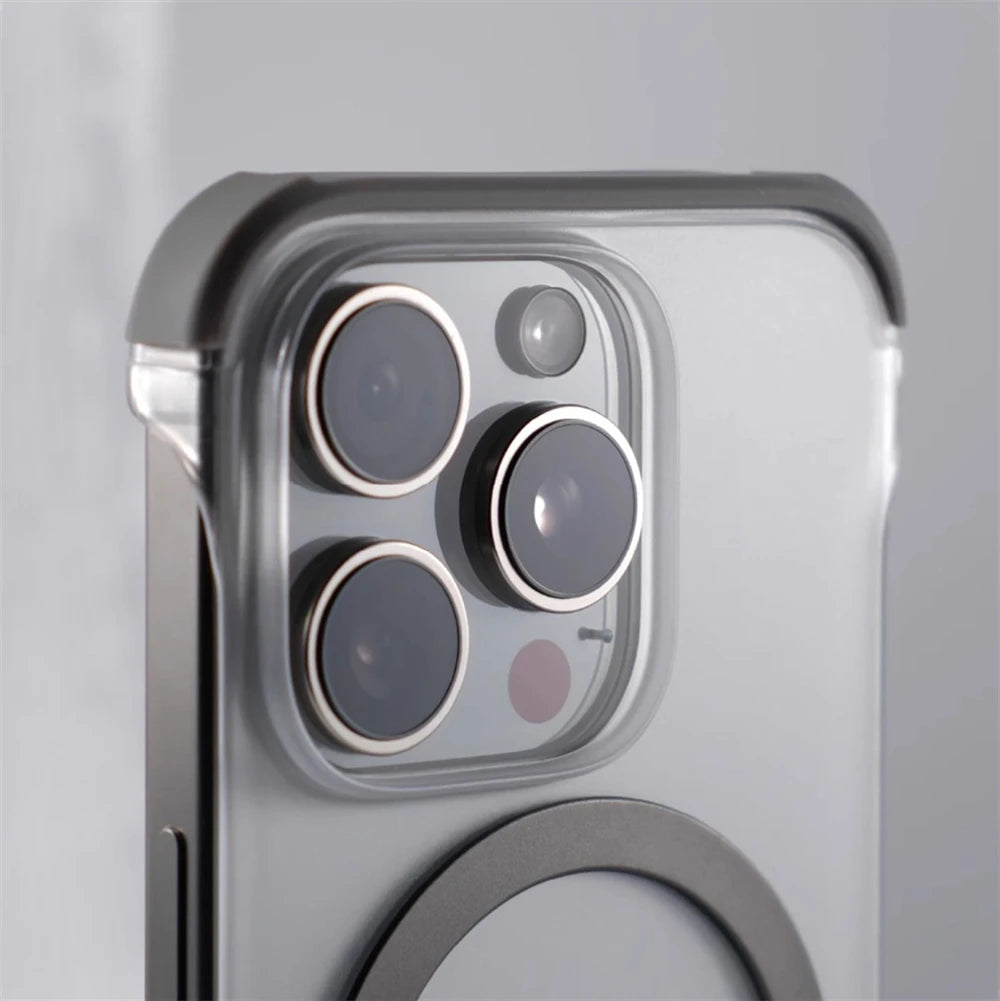 Ultra-Thin Frameless MagSafe Matte Case for iPhone 12β16 Pro Max
