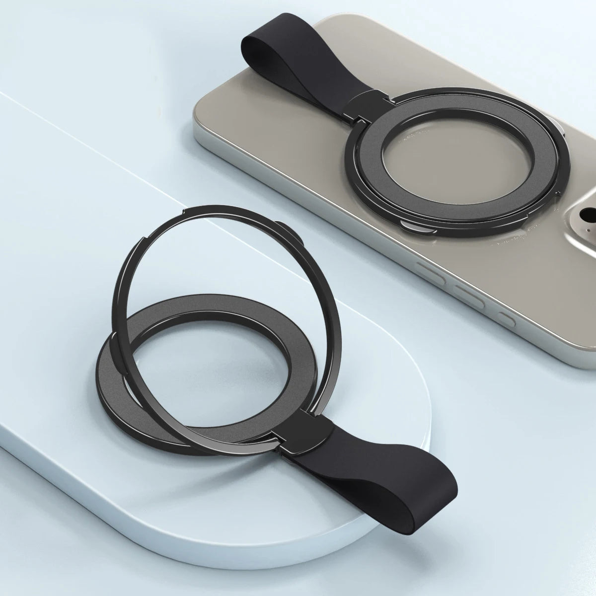 MagSafe 360° Rotating Foldable Metal Ring Holder with Strong Magnetic Grip