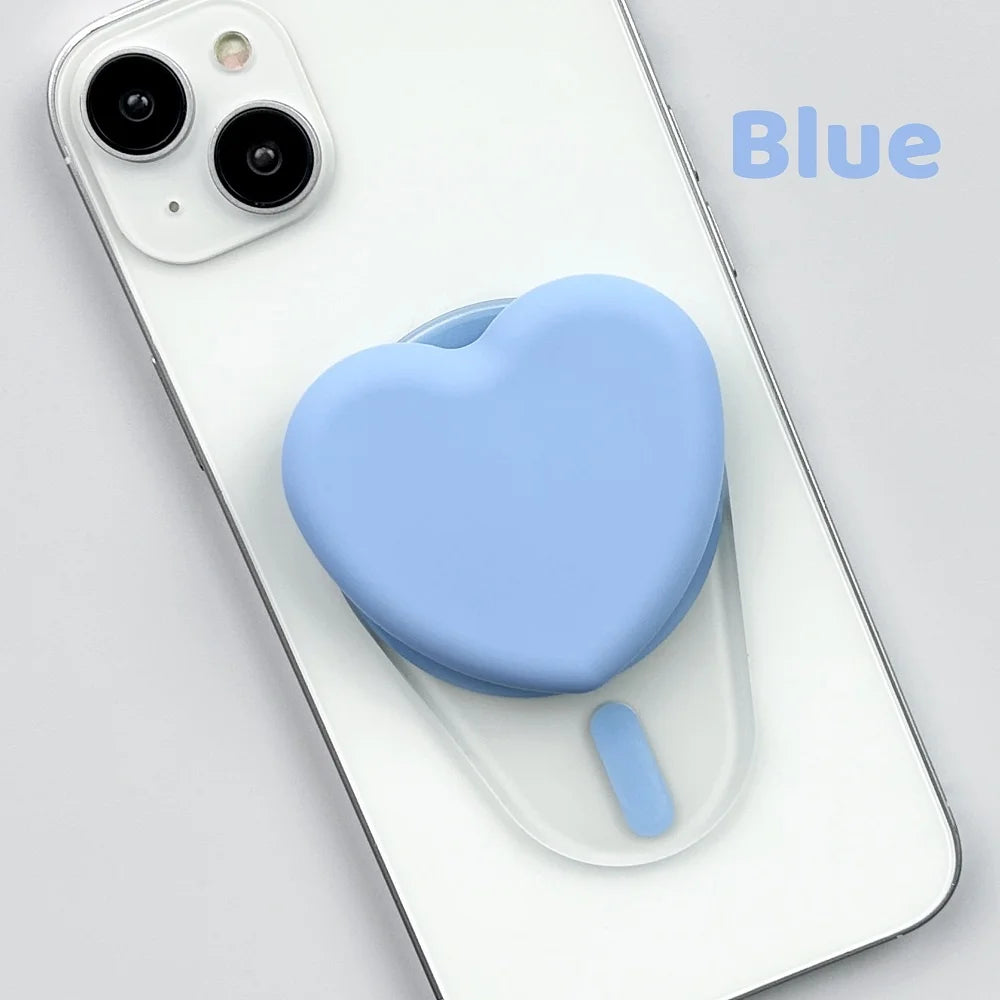 MagSafe Silicone Heart Oval GripTok Phone Finger Grip Holder for Magnetic Support