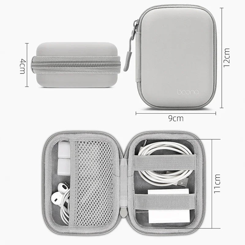 Mini Hard Shell Storage Case for Earphones, Chargers & USB Drives