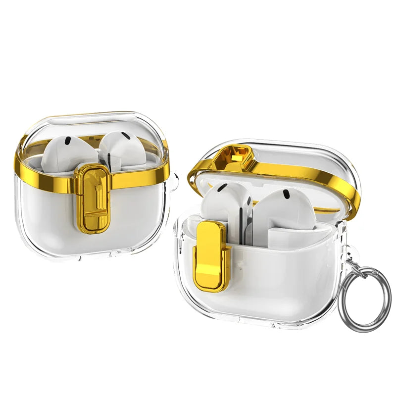 Transparent Lock Case for Samsung Galaxy Buds 3/3 Pro – Anti-Fall Protective Cover
