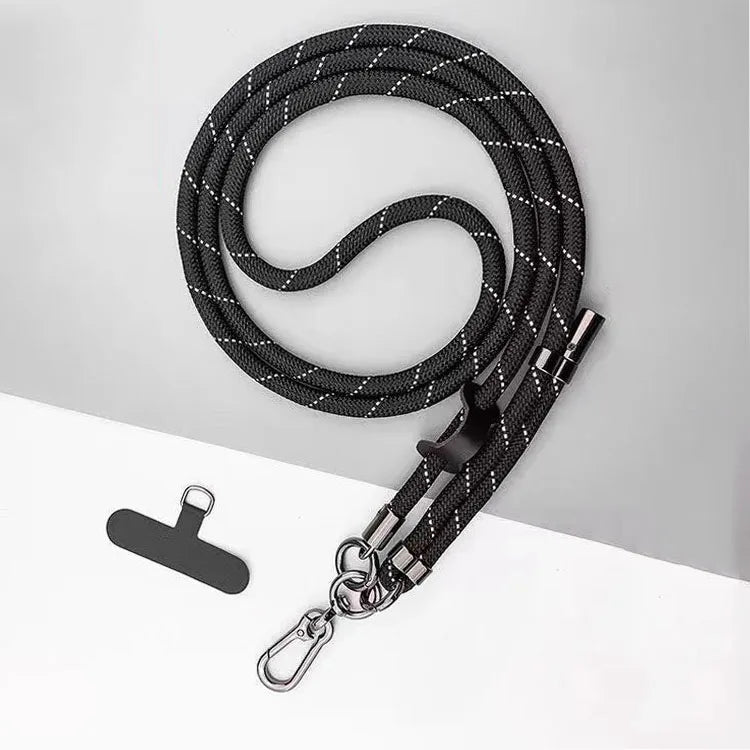 150cm Adjustable Crossbody Phone Lanyard Strap with Patch & Neck Rope