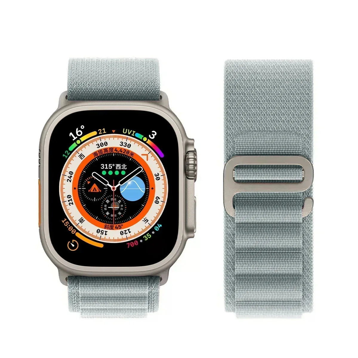 Alpine Nylon Strap for Apple Watch Bands 38-49mm - Ultra 2 Series 9 SE