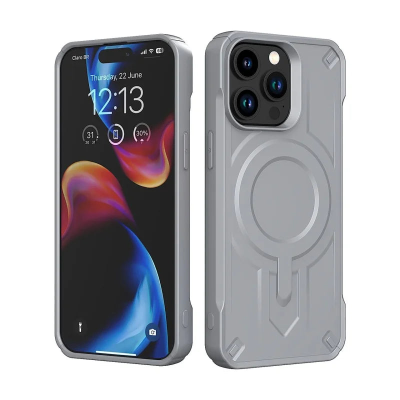 Silicone Fiber Multilayer Case for iPhone 11–16 Pro Max – MagSafe & Shockproof